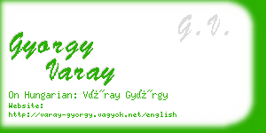 gyorgy varay business card